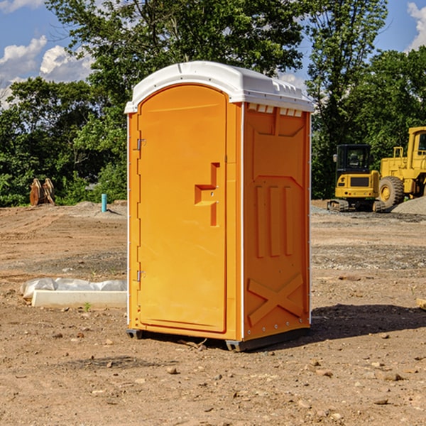 how often are the porta potties cleaned and serviced during a rental period in Maidens